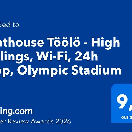 Penthouse Toeoeloe - High Ceilings, Wi-fi, 24h Shop, Olympic Stadium Apartment